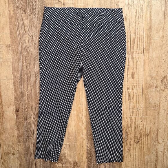 Worth Pants - Worth Cropped Pants Size 8 Navy & White Skinny Leg